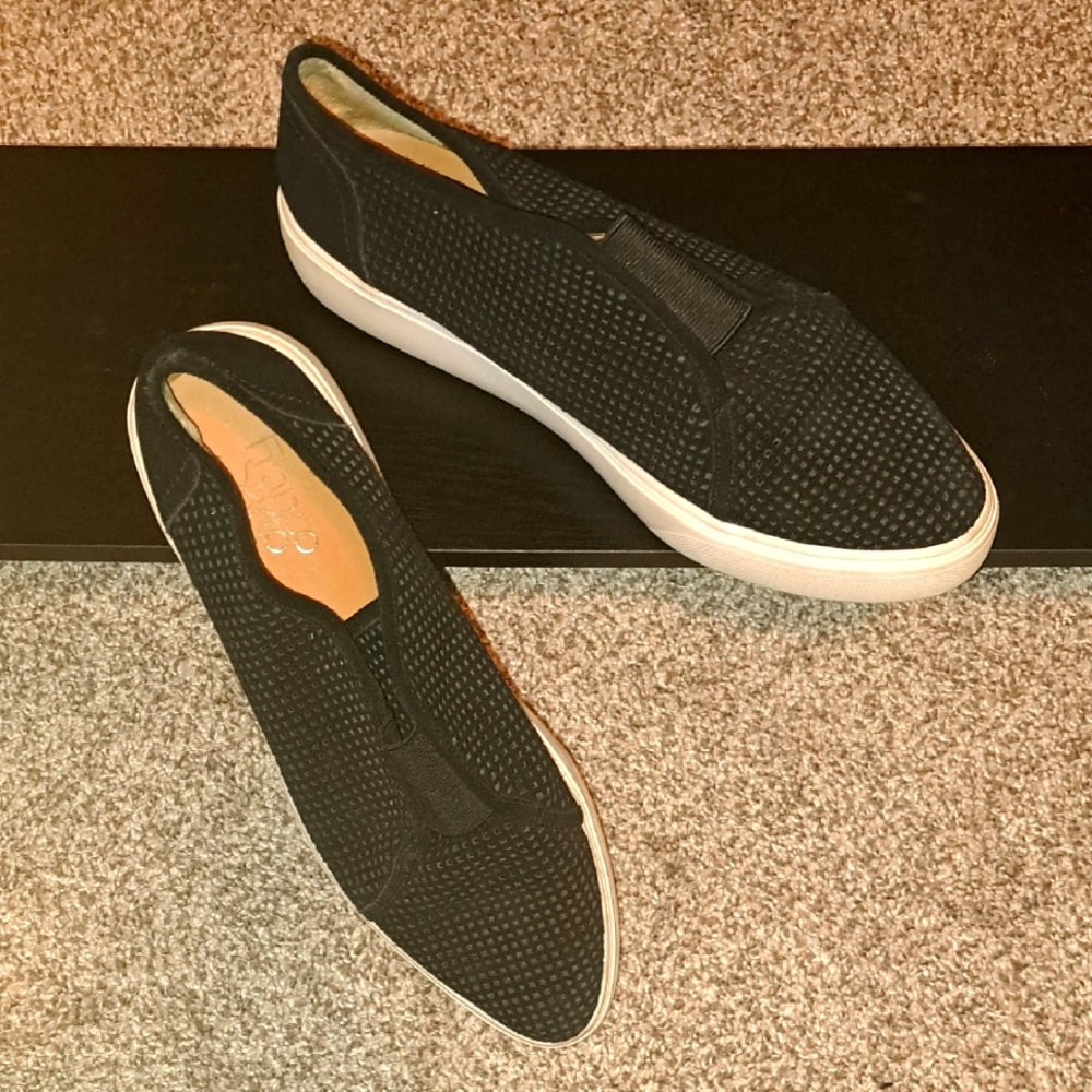 Franco Sarto Black Leather Sneakers